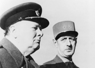 Уинстън Чърчил и генерал Шарл де Гол