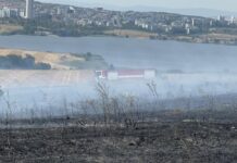 Голям пожар се разгоря в Карловско. Пламъците стигнаха на метри от къщите на селата Каравелово и Богдан.