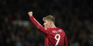 Хьойлунд е доволен от новата схема в Манчестър Юнайтед и е на мнение, че тя отговаря на неговия стил