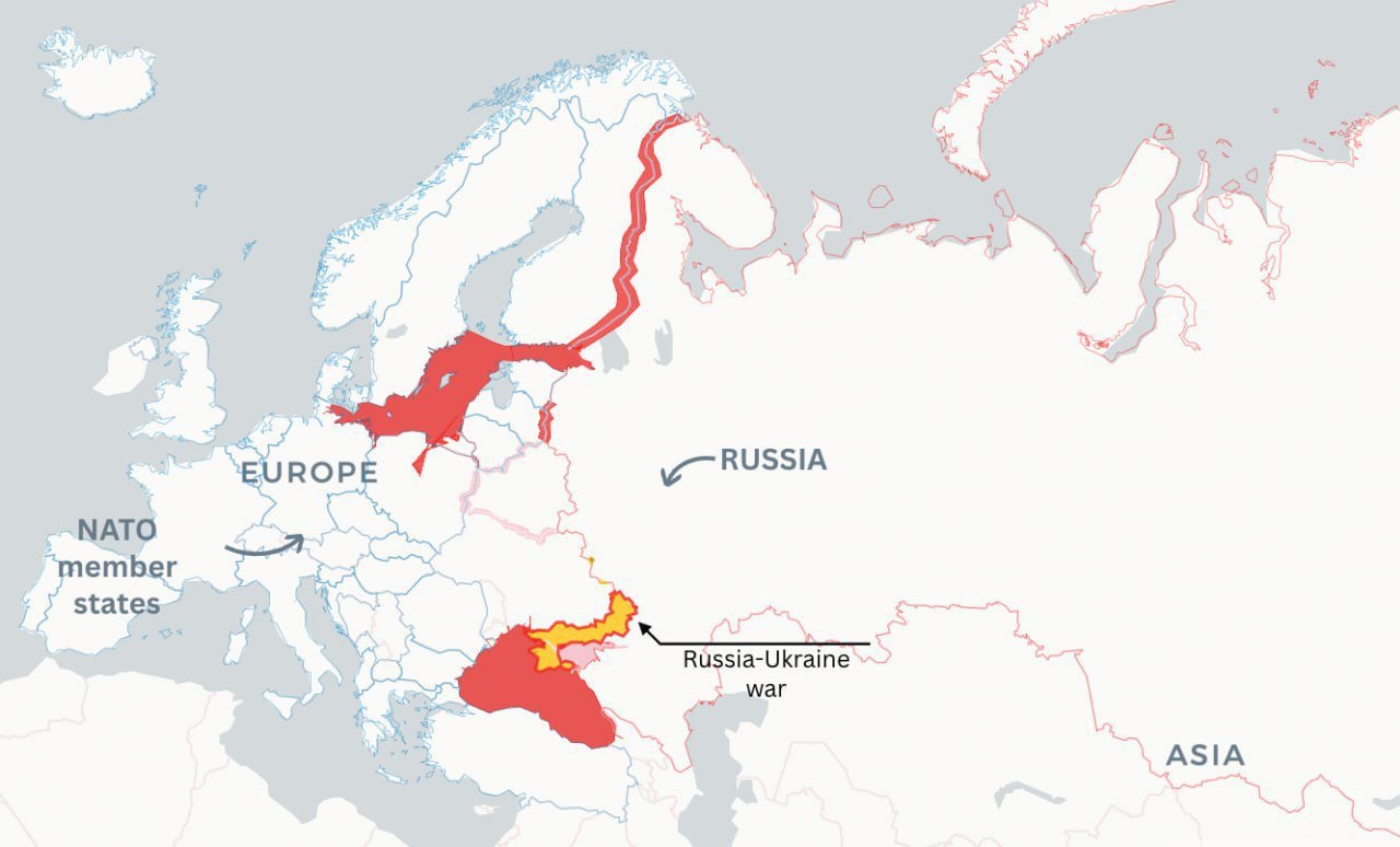 СподелиАмериканското списание публикува четири карти с възможни военни фронта на