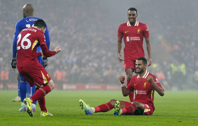 Ливърпул се наложи над Лестър и вече има седем точки Ливърпул се наложи над Лестър и вече има седем точки преднина пред Челси във Висшата лига