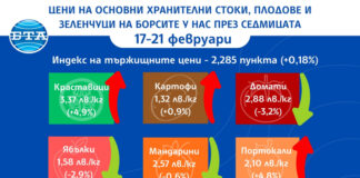 Плодовете поевтиняват на борсите у нас през седмицата, с изключение на портокалите, по данни на ДКСБТ
