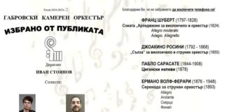 Габровският камерен оркестър ще изнесе концерт на 19 март