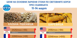 Основните зърнени култури поскъпват на световните борси през тази седмица, сочат данни на ССБ
