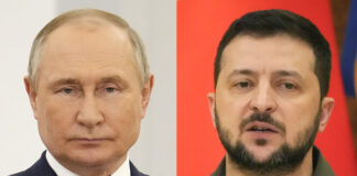 Владимир Путин и Володимир Зеленски