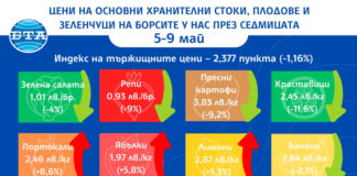 Значителен спад в цените на повечето зеленчуци на борсите в страната през седмицата показват данните на ДКСБТ