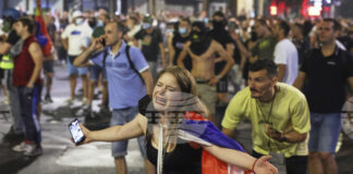 Протест срещу Александър Вучич в Белград, 28 юни.