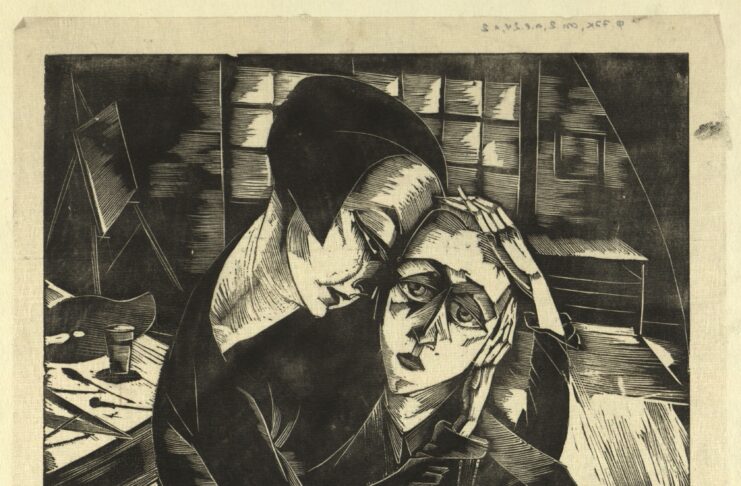Бистра Винарова. Утеха. Гравюра на дърво. Б.д. ЦДА, ф. 77К, оп. 3, а.е. 35, л. 2