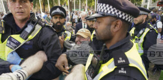 АКТУАЛИЗИРАНА
                                                                                                Лондонска полиция съобщи, че е арестувала 365 души, подкрепящи по време на протест движението „Действие за Палестина“