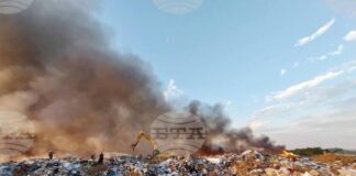 Голям пожар е бил овладян в Регионалното депо за твърди битови отпадъци край Силистра