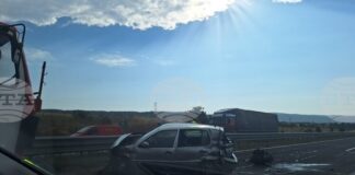Катастрофа затруднява движението между 25-и и 26-и км на автомагистрала "Тракия" в посока Бургас