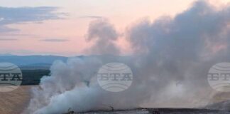 Станция на РИОСВ пътува към района на горящото сметище в Шишманци, към този час димоотделянето в района е редуцирано, съобщиха от пожарната