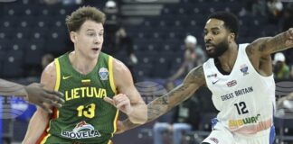 Литовският гард Рокас Йокубайтис пропуска остатъка от Евробаскет 2025 заради контузия на коляното
