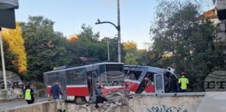 Прави се оглед на мястото, на което дерайлираха две трамвайни мотриси в София