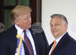 Премиерът на Унгария Виктор Орбан и Тръмп,
