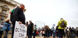 Протест срещу еврото и за оставката на правителството се провежда пред Народното събрание