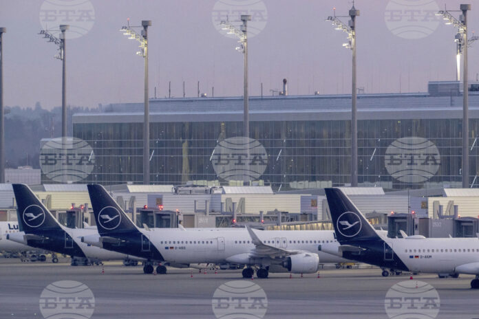 Изглед към международното летище в град Мюнхен