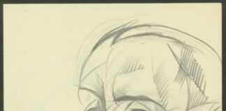 [Портрет на Никос Канздзакис]. Молив. [1922] г. ЦДА, ф. 77К, оп. 3, а.е. 4, л. 14