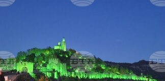 Крепостта ,,Царевец’’ във Велико Търново бе осветена в зелено - цветът на донорството и трансплантацията