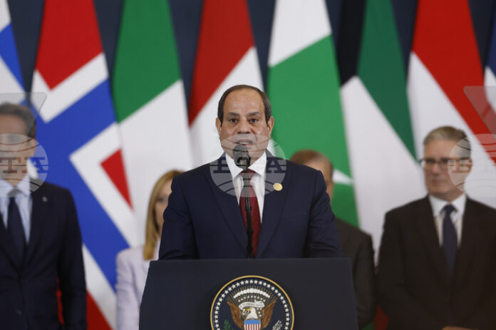 Сиси призовава европейските сили да насърчават спазването на споразумението за Газа