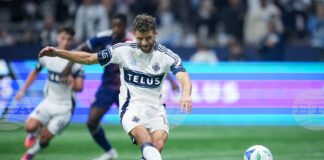 Томас Мюлер вкара първия си гол за Ванкувър Уайткапс в плейофите на Мейджър Лийг Сокър