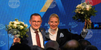 Лидерите на крайнодясната АзГ Алис Вайдел и Тино Крупала