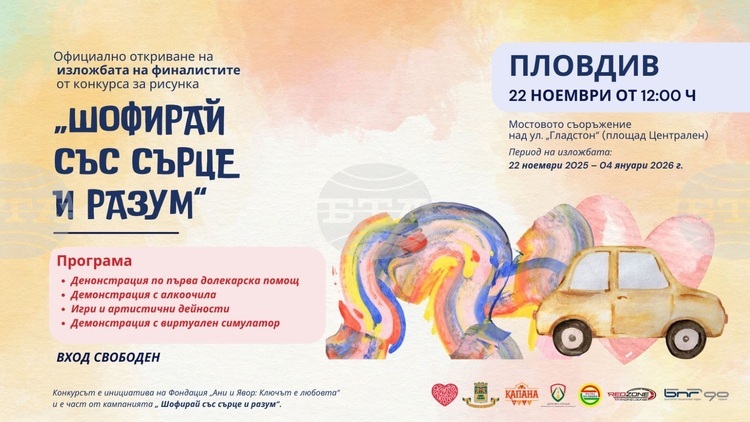 На 22 ноември ще бъде открита благотворителна изложба с участието