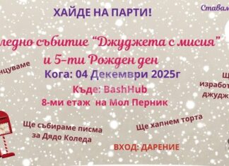 Социалното предприятие „Направено с любов“ ще отбележи петия си рожден ден с "Коледна джуджешка работилница", заедно с младежите от ДЦВУ Социалното предприятие „Направено с любов“ ще отбележи петия си рожден ден с "Коледна джуджешка работилница", заедно с младежите от ДЦВУ
