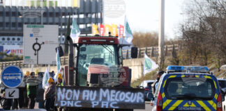 Протест на земеделци във Франция.