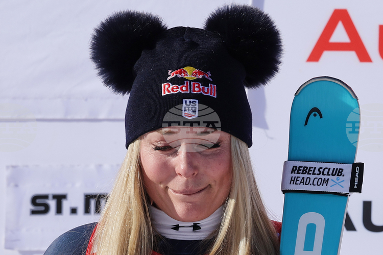 Неостаряващата Линдзи Вон триумфира в спускането в Санкт Мориц година