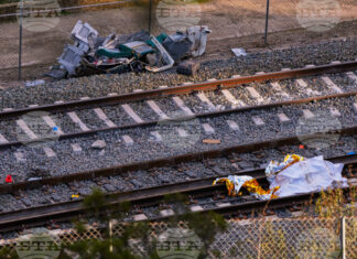 Мястото на железопътната катастрофа в Адамус, Испания. 19 януари 2026 г.