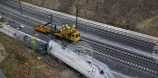 Илюстративна снимка на дарайлирал високоскоростен влак в Испания