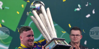 Люк Литлър спечели втора поредна световна титла по дартс след унищожително представяне във финала