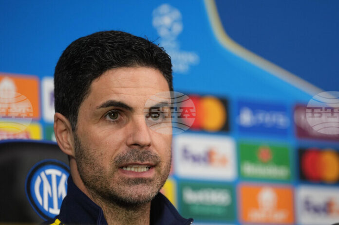 Мениджърът на Арсенал Микел Артета се надява на успех срещу Интер на „Сан Сиро“ в Шампионската лига