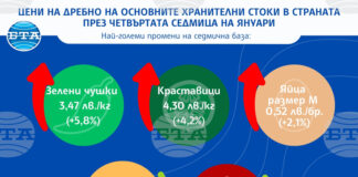 Стабилност при основните хранителни стоки и сезонен ръст при оранжерийните зеленчуци показва анализът на САПИ за цените на дребно у нас през седмицата