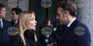 Еманюел Макрон и Джорджа Мелони,