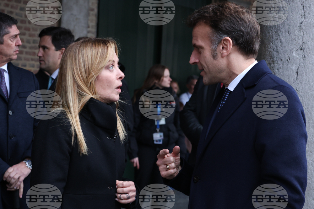 Еманюел Макрон и Джорджа Мелони,