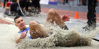 Божидар Саръбоюков зае трето място в скока на дължина на турнир по лека атлетика в Острава