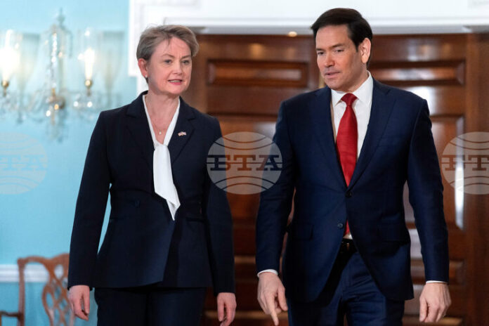 Британската външна министърка ще се срещне с американския държавен секретар във Вашингтон