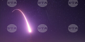 Тестово изстрелване на американска междуконтинентална балистична ракета "Минитмън 3" от полигон в щата Калифорния.