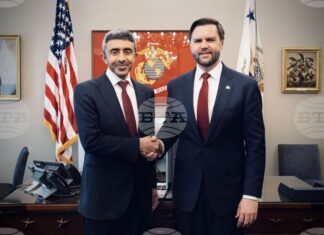 УАМ: Министърът на външните работи на ОАЕ обсъди с Джей Ди Ванс укрепването на стратегическите връзки между ОАЕ и Вашингтон