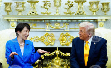 След Трюдо, Зеленски и Макрон дойде ред и на Такаичи Японската премиерка Санае Такаичи разговаря днес с американския президент Доналд Тръмп в Овалния кабинет на Белия дом.