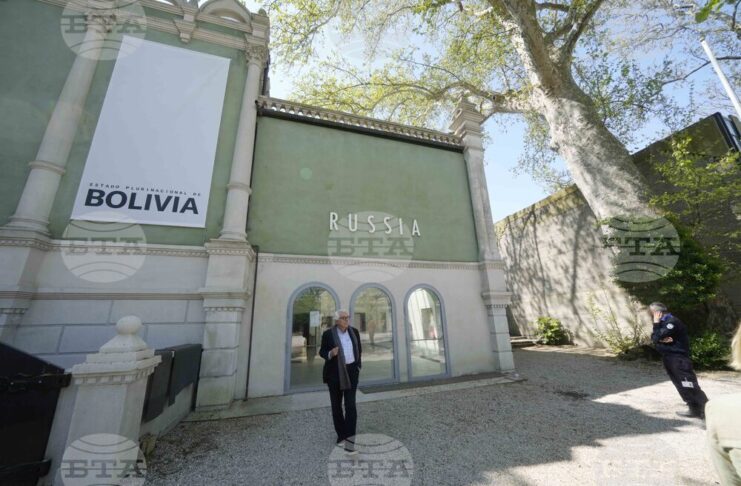 Руският павилион на 60-ото издание на Биеналето във Венеция, когато в него беше приютен проектът на Боливия, 16 април 2024 г.