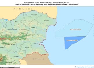 Местоположението на двата блока "Хан Аспарух" и "Хан Тервел". Снимка: Министерство на енергетиката