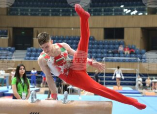 Давид Иванов спечели златен медал на финала на кон с гривни на Световната купа по спортна гимнастика в Баку