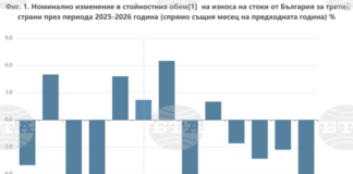 През януари износът на стоки от България за трети страни намалява с 9 на сто, а вносът нараства с 5,3 на сто, по данни на НСИ