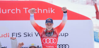 Швейцарският скиор Мaрко Oдермат предсрочно спечели петата си Световна купа в алпийските дисциплини, след като завърши 3-и в спускането в Куршевел