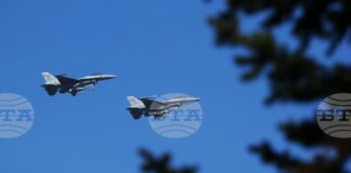 Тренировка във въздушното пространство над учебен полигон "Ново село" и в североизточната част на страната ще се проведе днес и утре