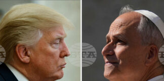 Доналд Тръмп и папа Лъв Четиринадесети