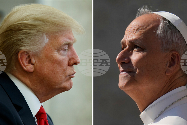Доналд Тръмп и папа Лъв Четиринадесети